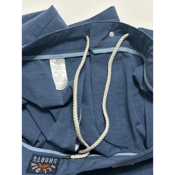 Faherty All Day Shorts Mens 32 Blue Casual Stretch Drawstring Pocket Summer - Picture 13 of 14